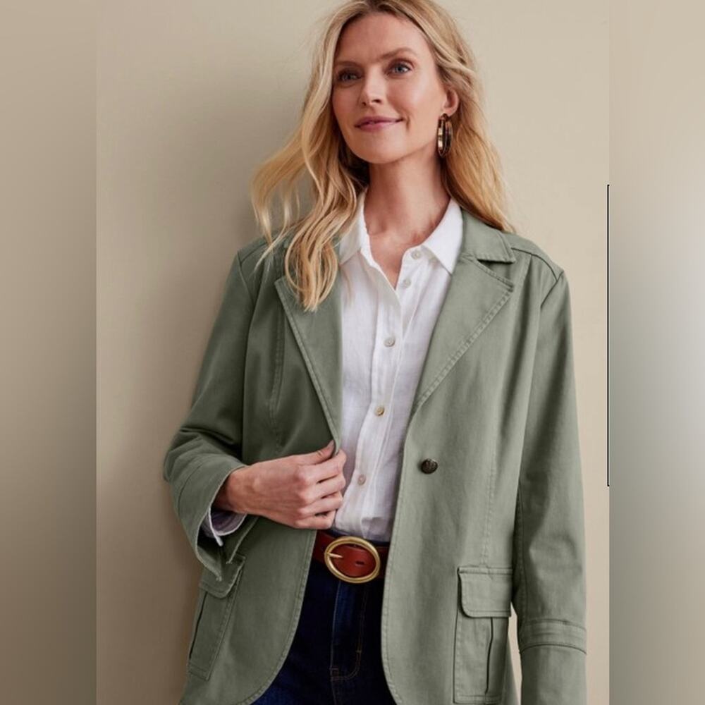 Soft Surroundings Forte Utility Jacket Green Size XS